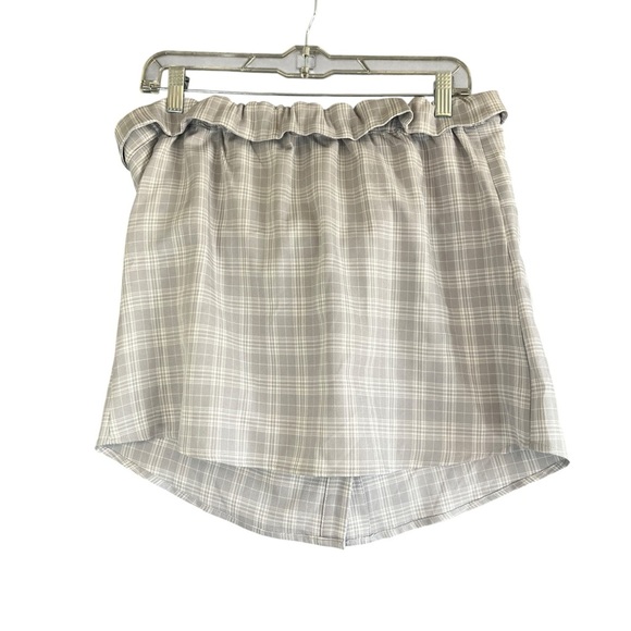 MARE MARE X ANTHROPOLOGIE Strapless Button Down Tie Front Top Grey Size Medium - Picture 2 of 7